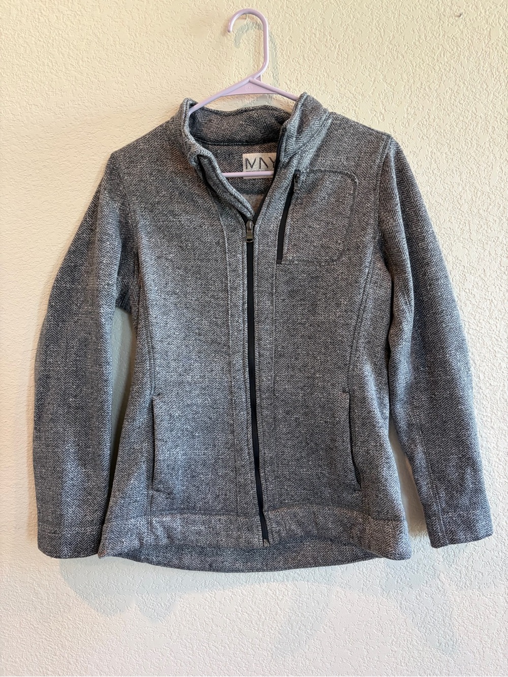 Marc New York Andrew Marc Herringbone Fleece Jacket Small